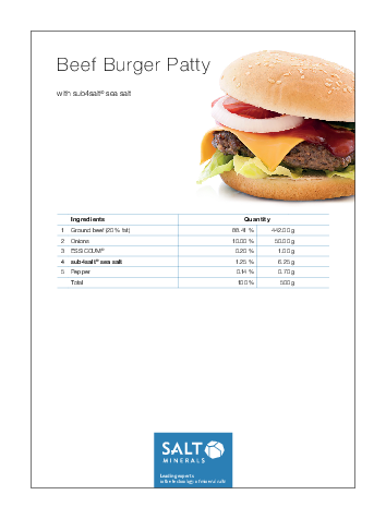 Beef burger patty