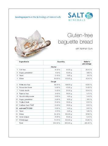 Gluten-free baguette bread EU