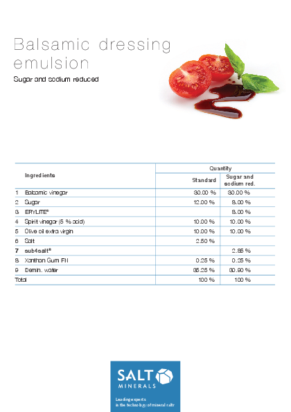 Balsamic dressing emulsion