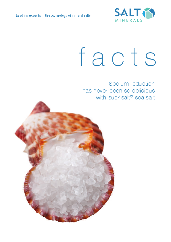 Article: Sodium reduction has never been so delicious with sub4salt<sup>®</sup> sea salt