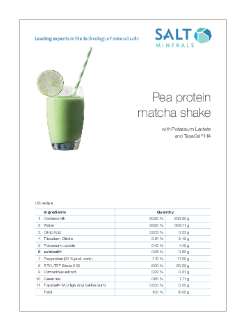 Pea protein matcha shake